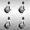 Service Caster 4 Inch 316SS Black Poly Swivel 1-7/8 Inch Expanding Stem Caster Set Brake SCC SCC-SS316EX20S414-PPUB-BLK-TLB-178-4 - alternate 1